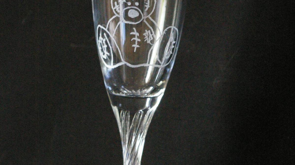 Flute a champagne personnalisee pour une naissance
