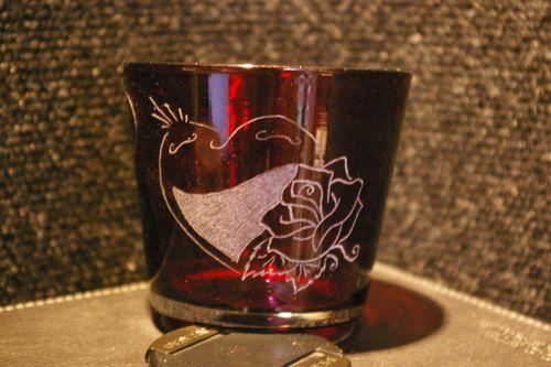 Personnalisé verre photo 2D/3D Laser gravure gravé cristal verre Photo  cadre Photo saint valentin mariage cadeau de collection (75 x 95 mm) :  : Cuisine et Maison